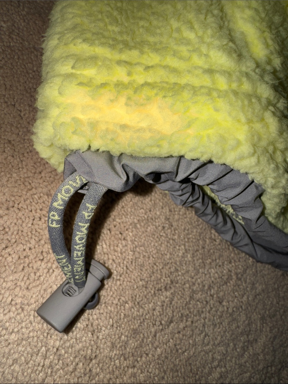 FP Movement by Free People Neon Yellow Fleece Half-Zip Pullover with Gray Trim - Picture 5 of 5